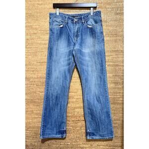 i Jeans by Buffalo Mens Kenneth Slim Boot Cut Jeans Denim 32x31.5